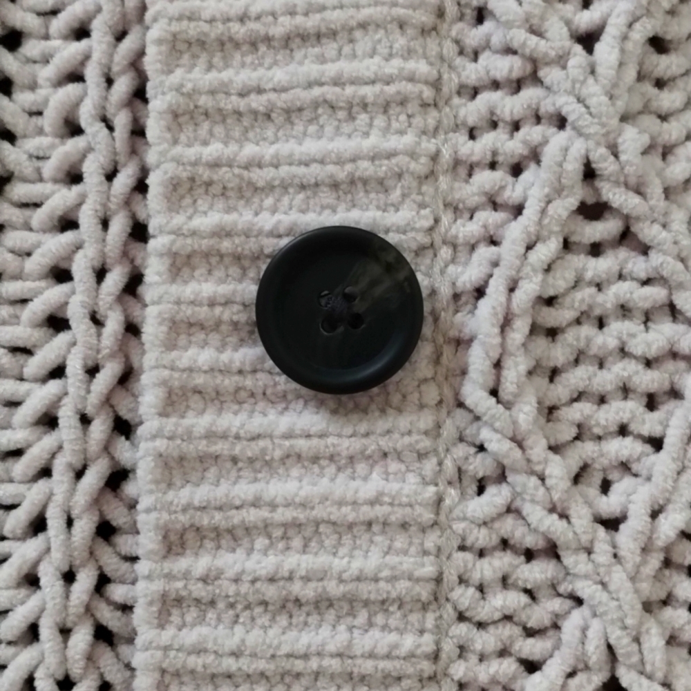 Ae Chenille Argyle Hooded Button Down Cardigan - image 3